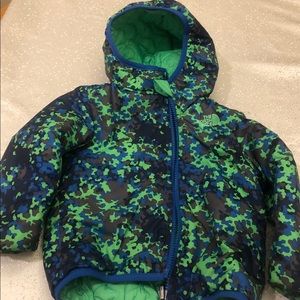 North Face blue and green 12-18 month winter coat